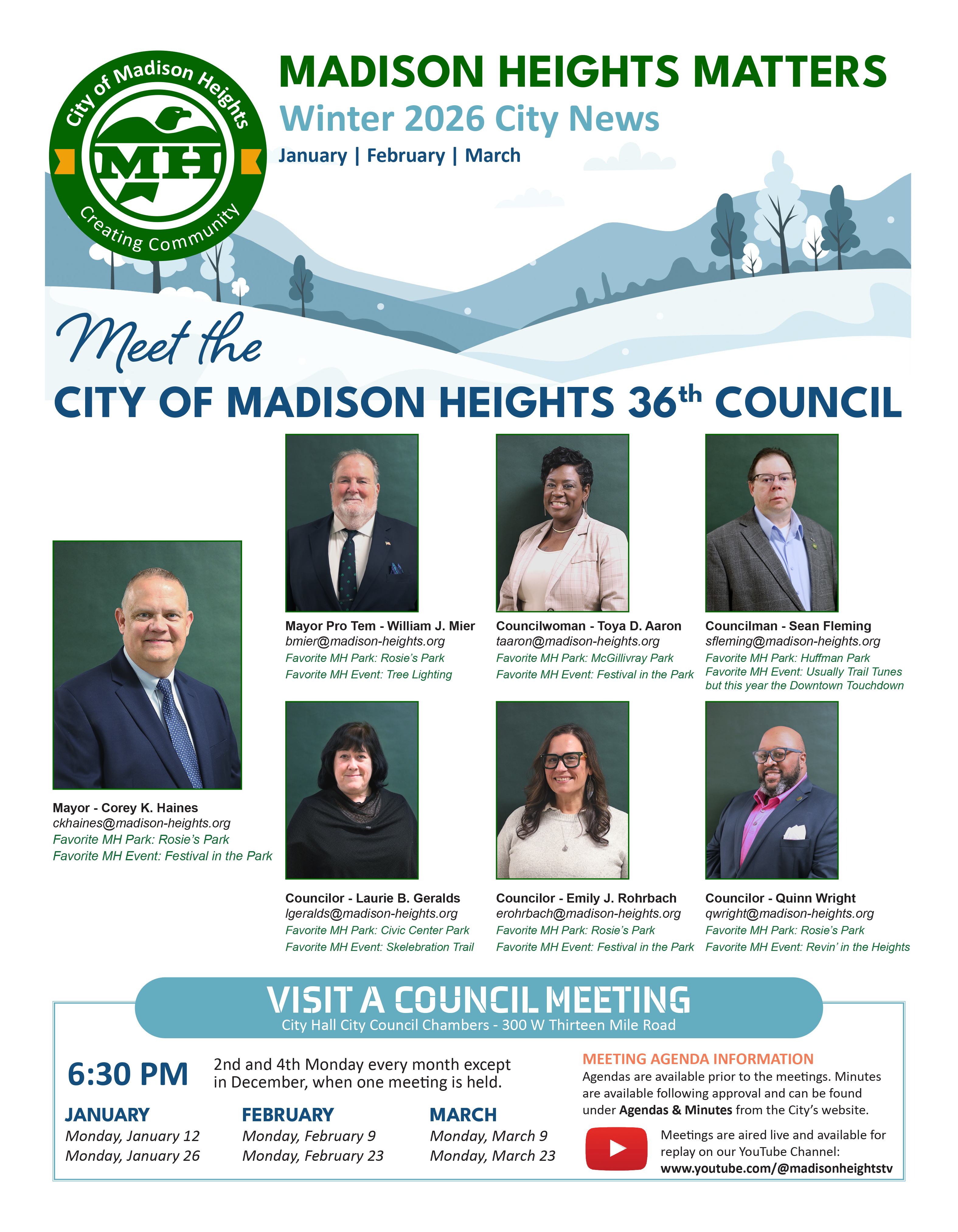 Cover image of the Winter Newsletter