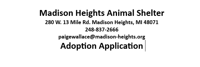 Animal Shelter Header