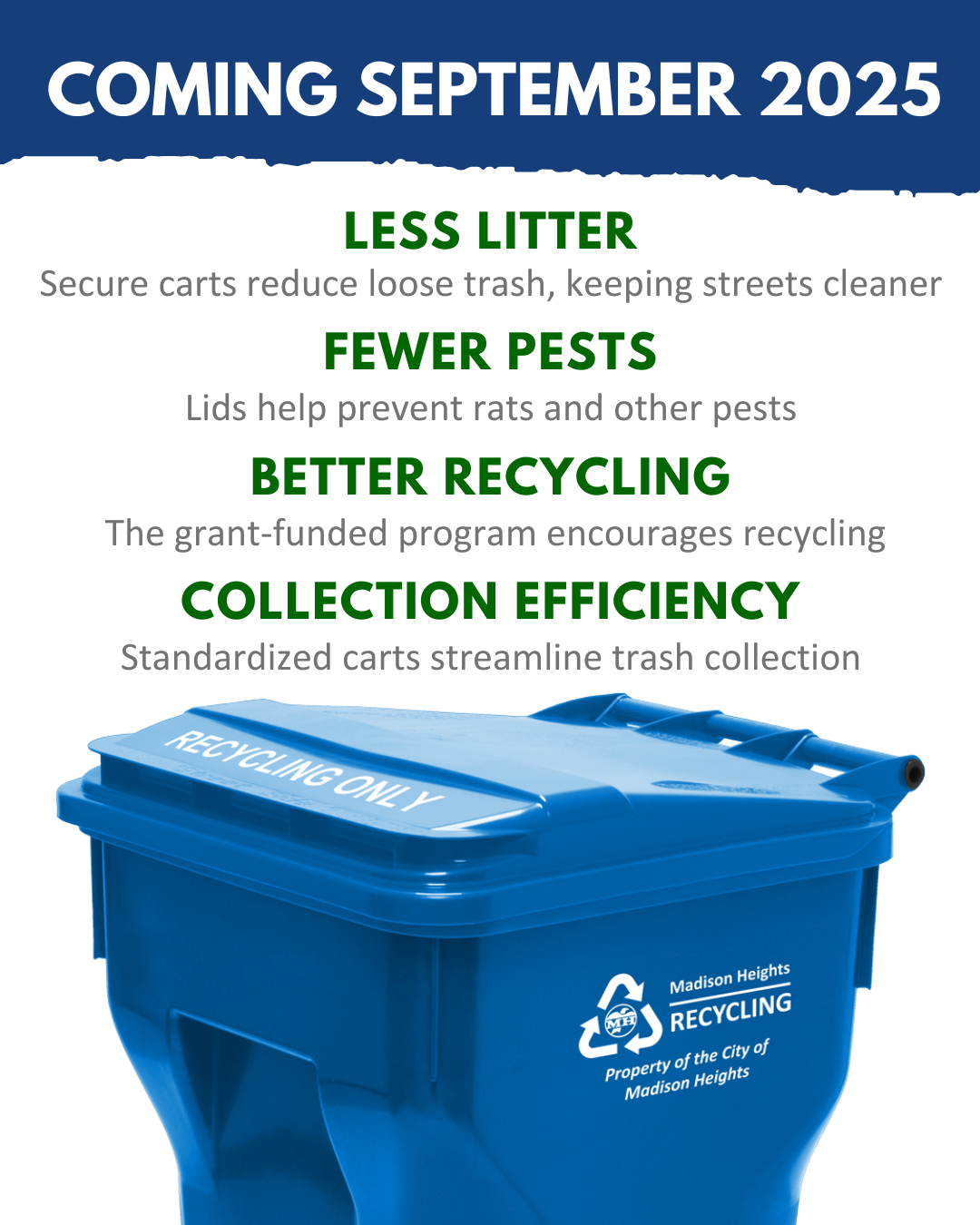 Graphic about the benefits of new carts